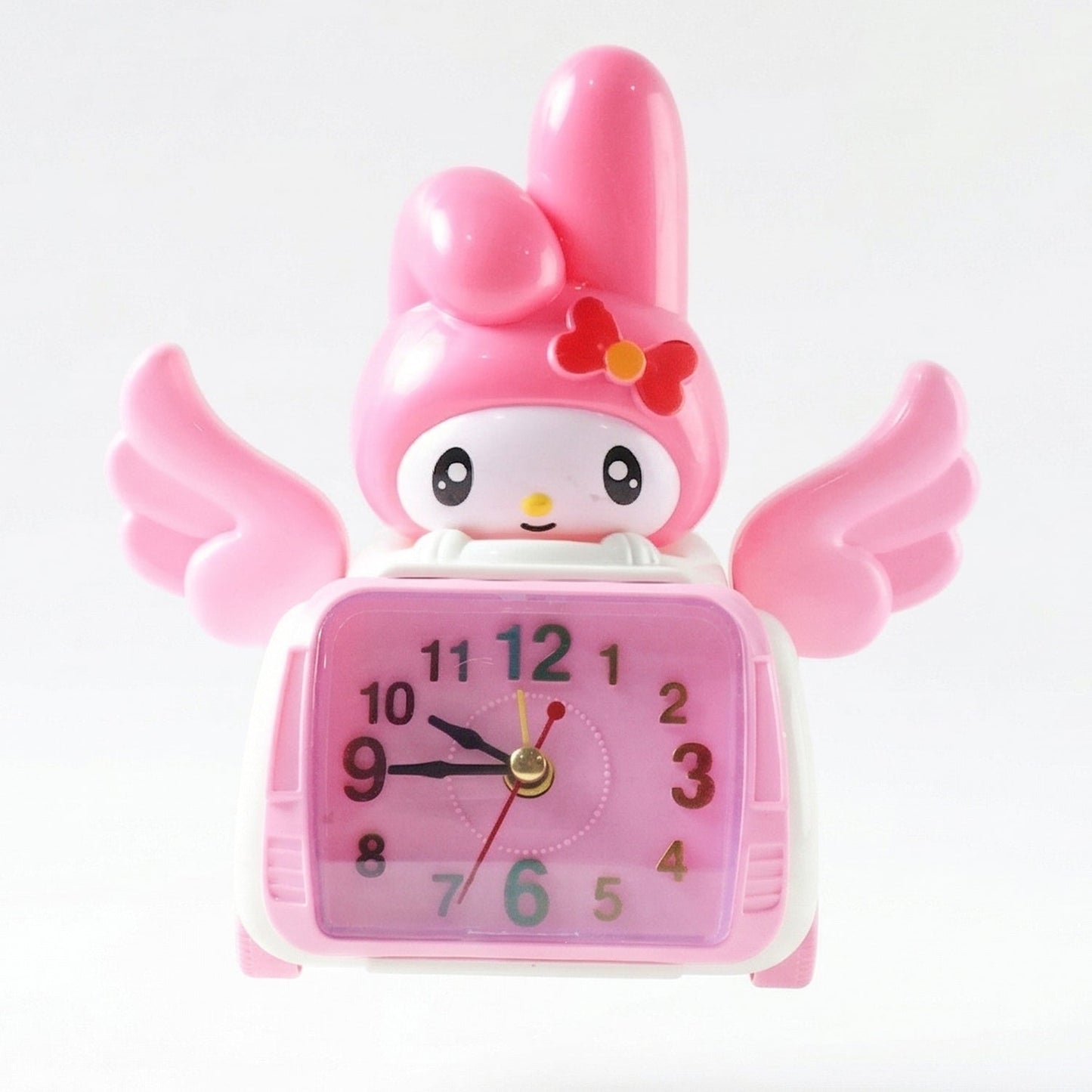 kids pink alarm clock bunny