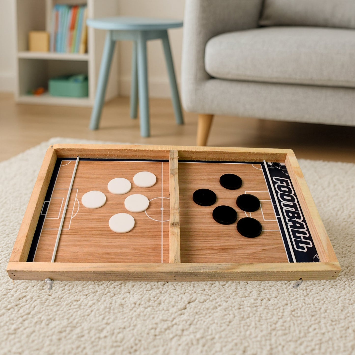  Wooden Board Game Set Ludo Snakes Ladders - alternative angle