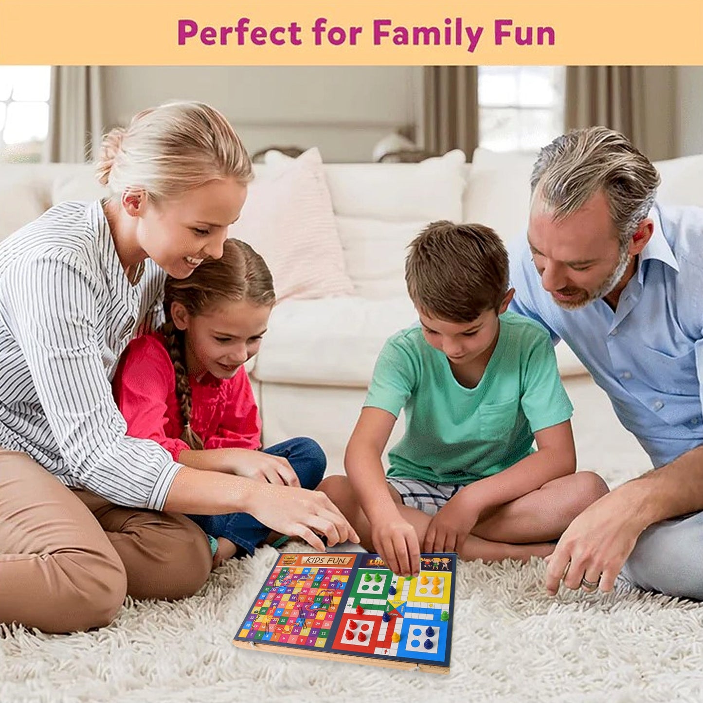  Wooden Board Game Set Ludo Snakes Ladders - comparison shot