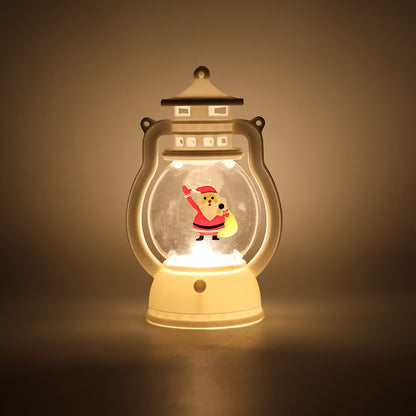 Mini LED Decorative Lantern with Santa Figurine (1 Pc)