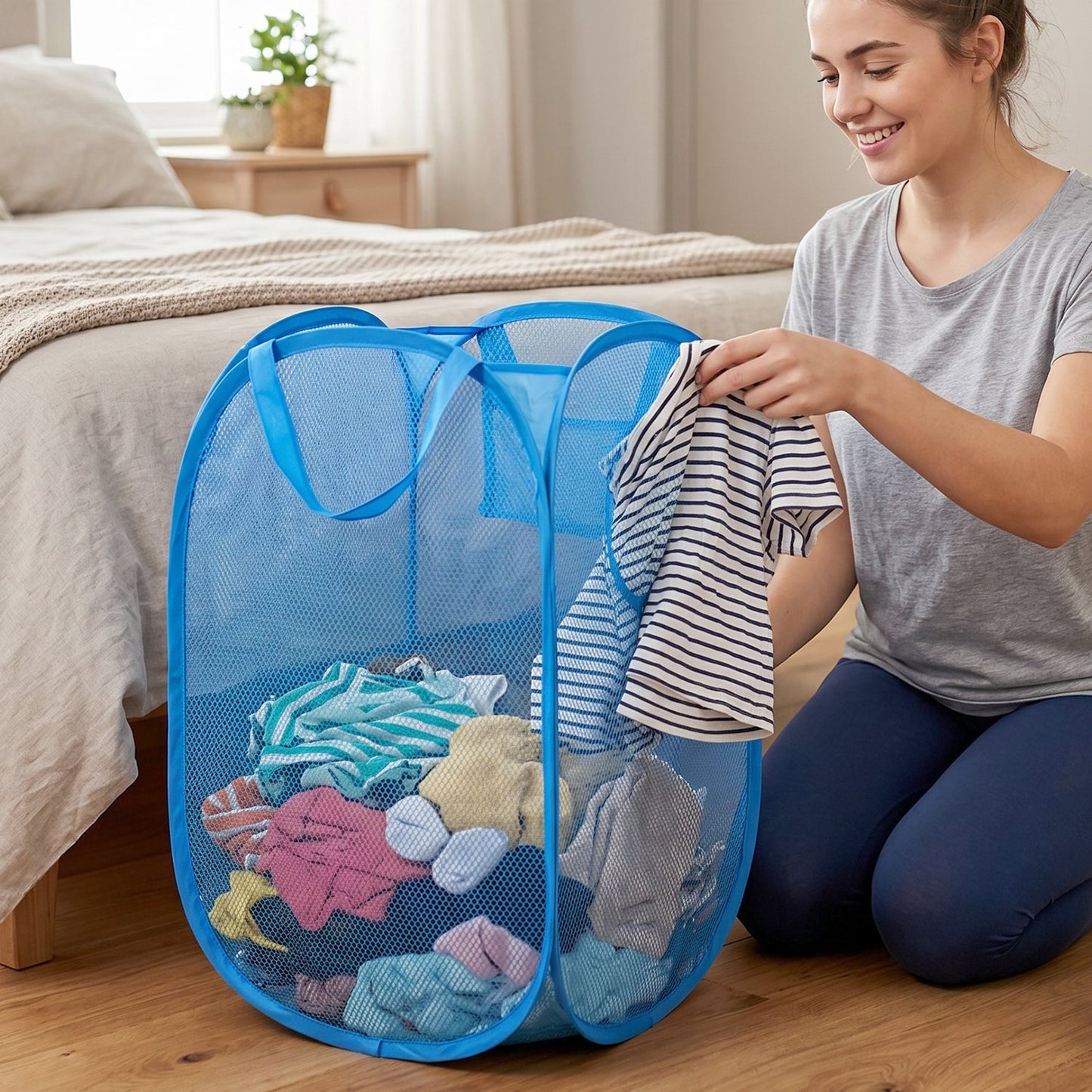 breathable laundry organizer bag