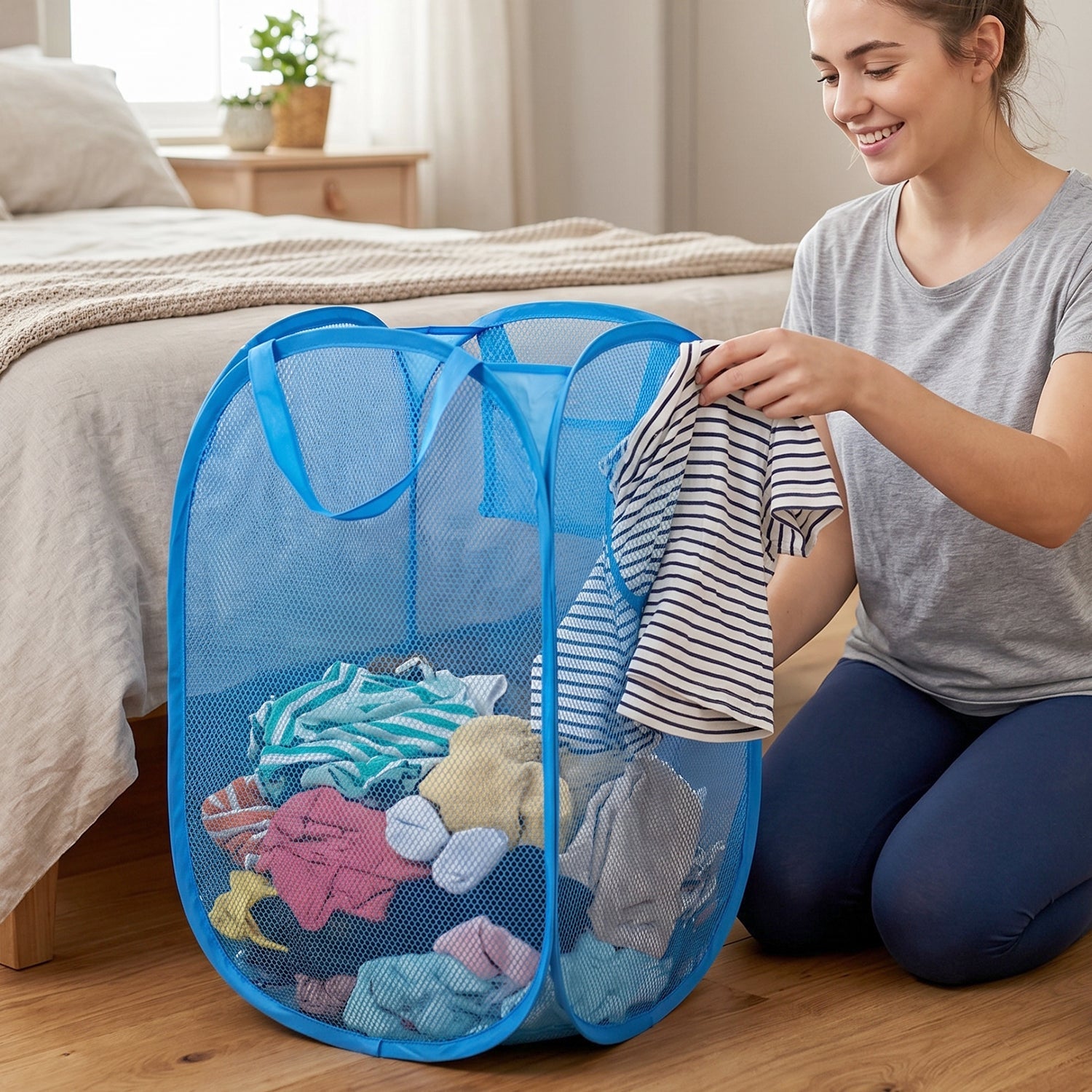 breathable laundry organizer bag
