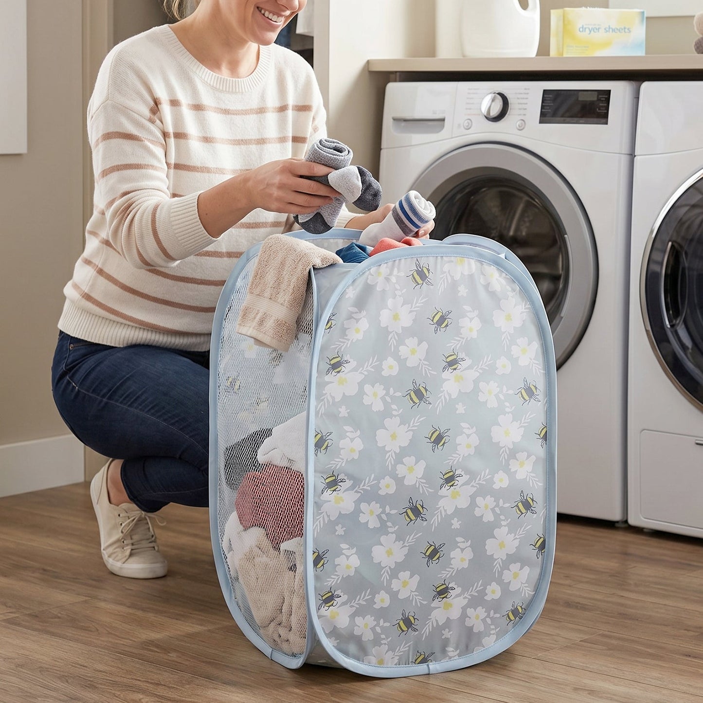 modern mesh storage bag,