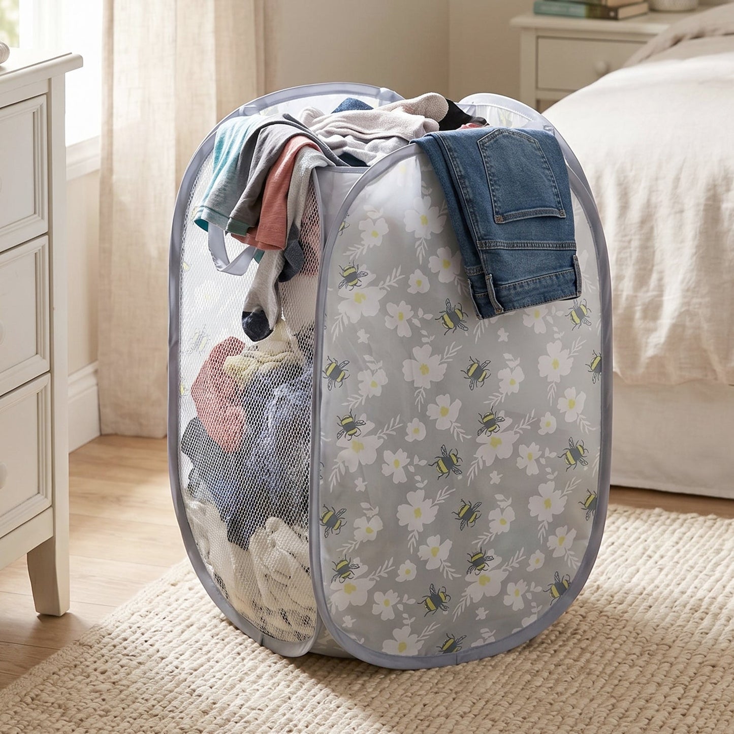 durable storage mesh hamper
