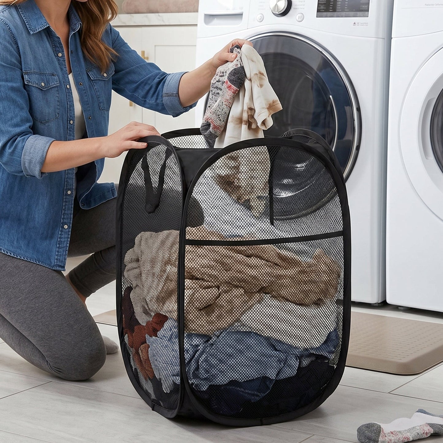 portable bedroom laundry bag
