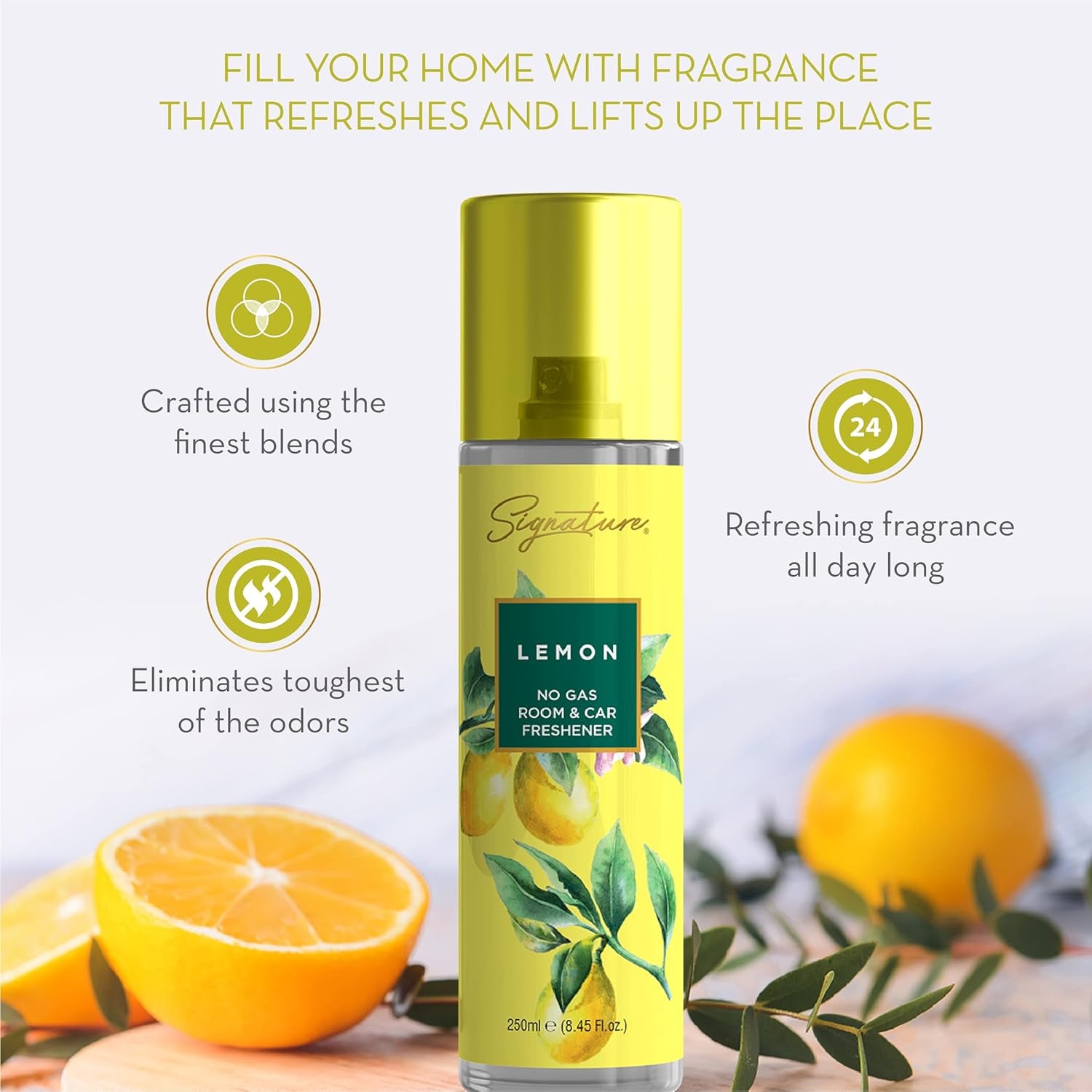 fresh lemon fragrance spray