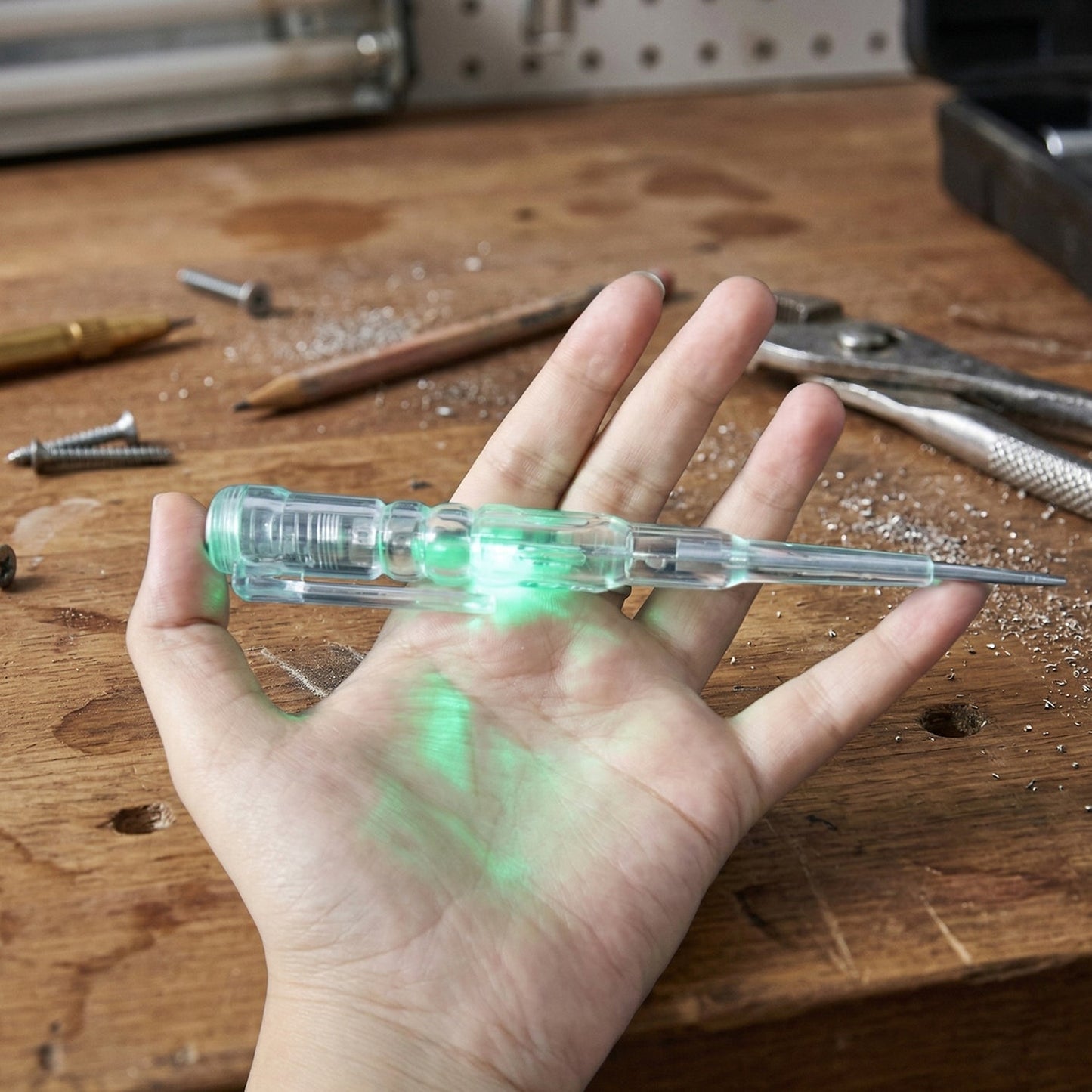Electrical Detector Slotted Screwdriver With Small Batteries (1 Pc)
