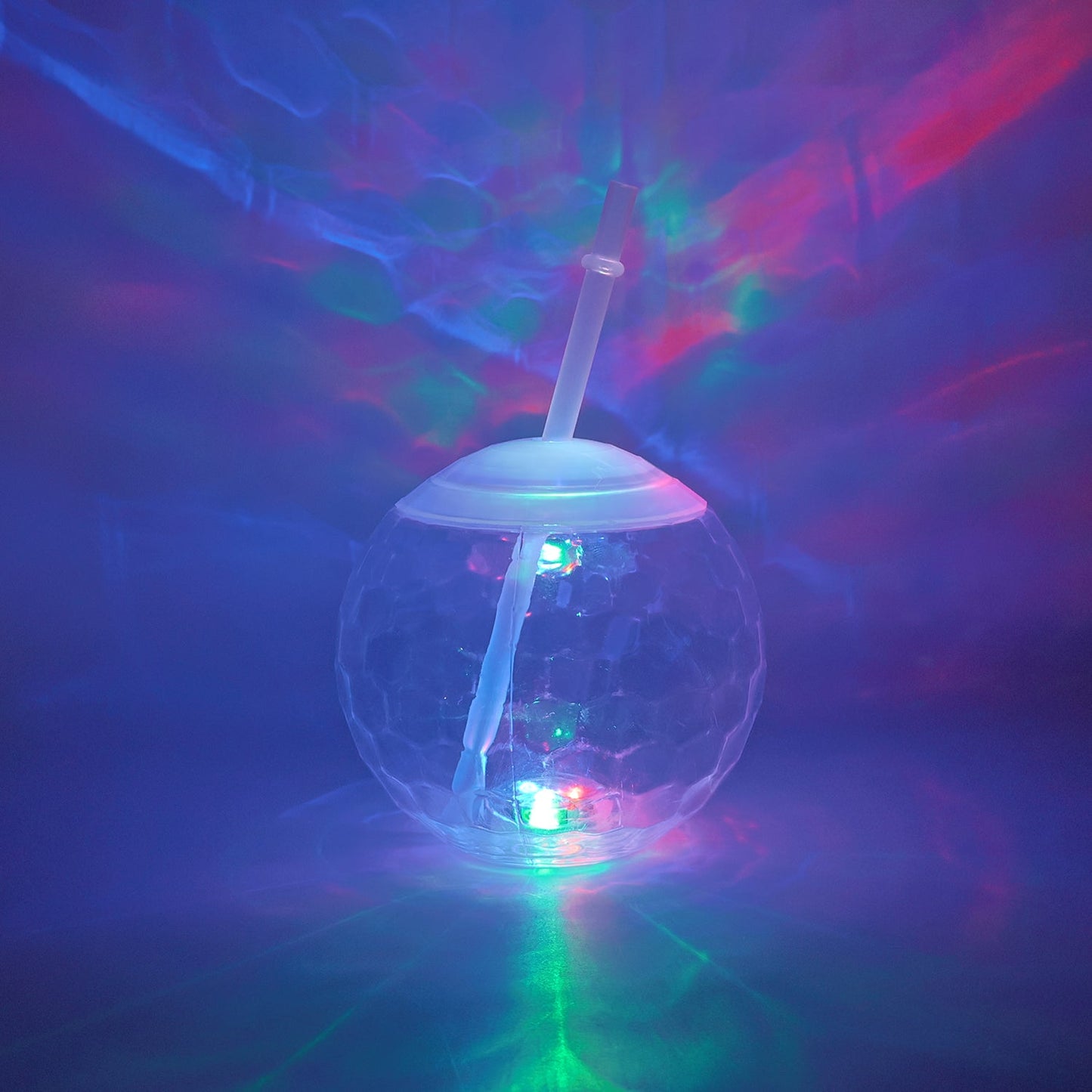 LED Glow Drink Cup with Straw (1 Pc)