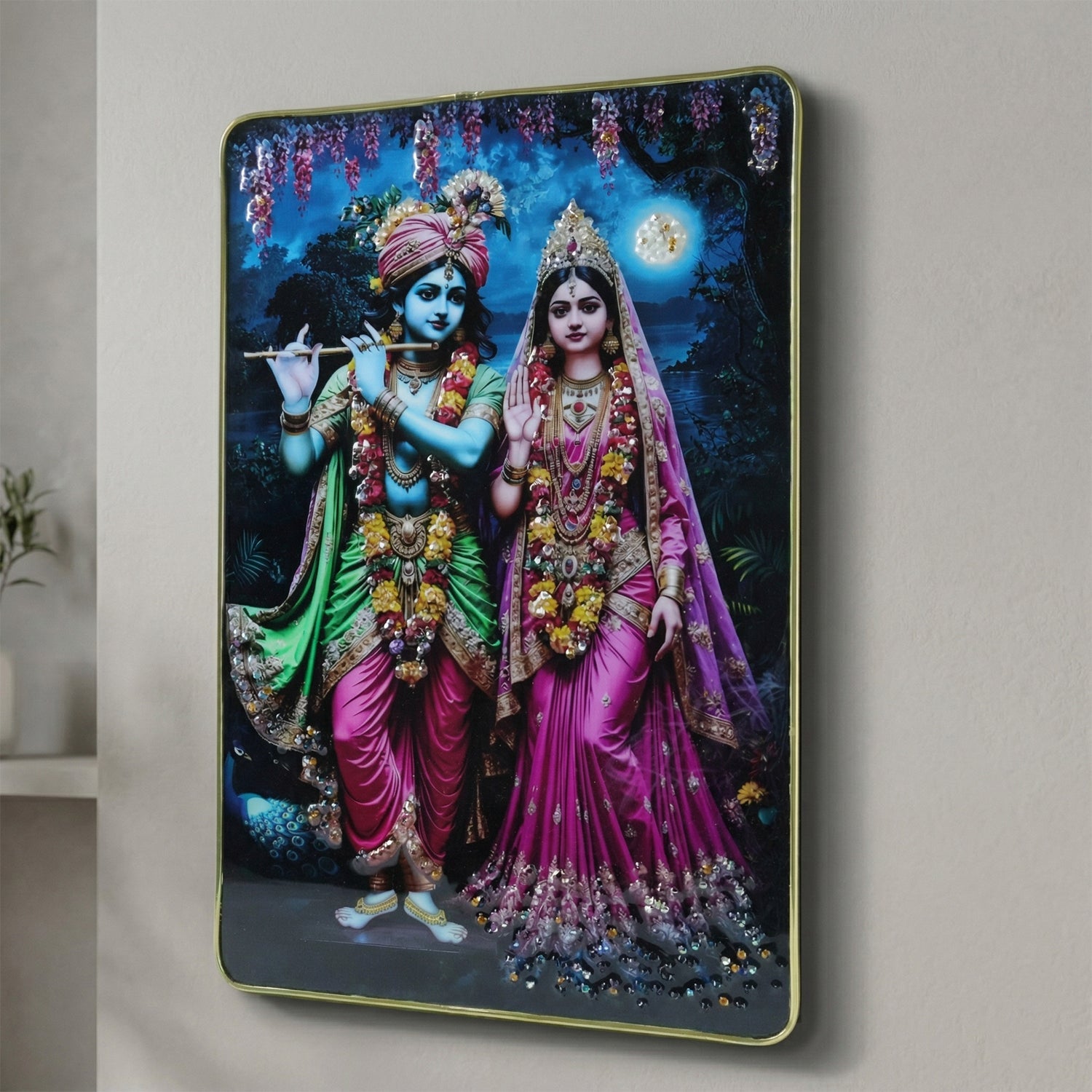 radha krishna gifting wall art