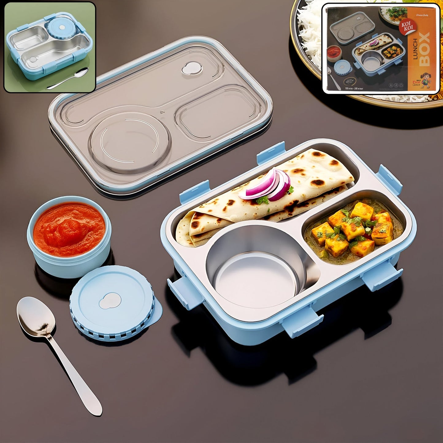  Stainless Steel Compartment Lunch Box - main