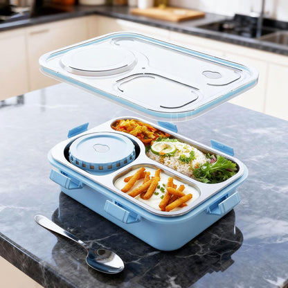  Stainless Steel Compartment Lunch Box - angle
