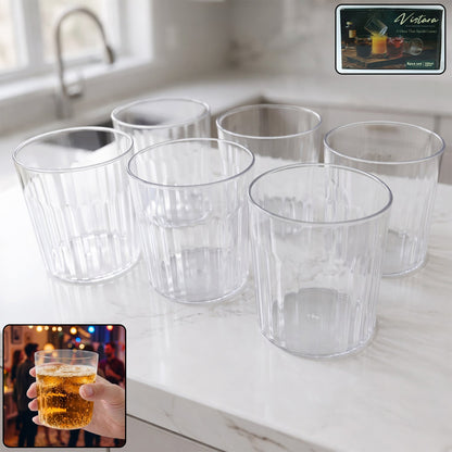 transparent premium drinking glass set 6 pcs