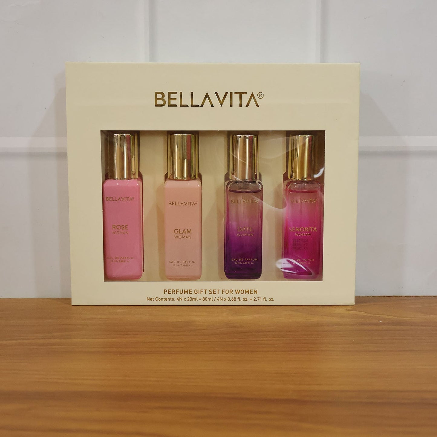 Bellavita Luxury Women Eau De Parfum Gift Set (4 Pc, 20 ML Each)
