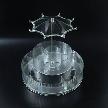 Space saving vanity organizer rack