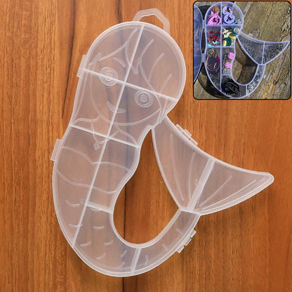 Mermaid-shaped plastic storage organizer box multi-compartment jewellery India