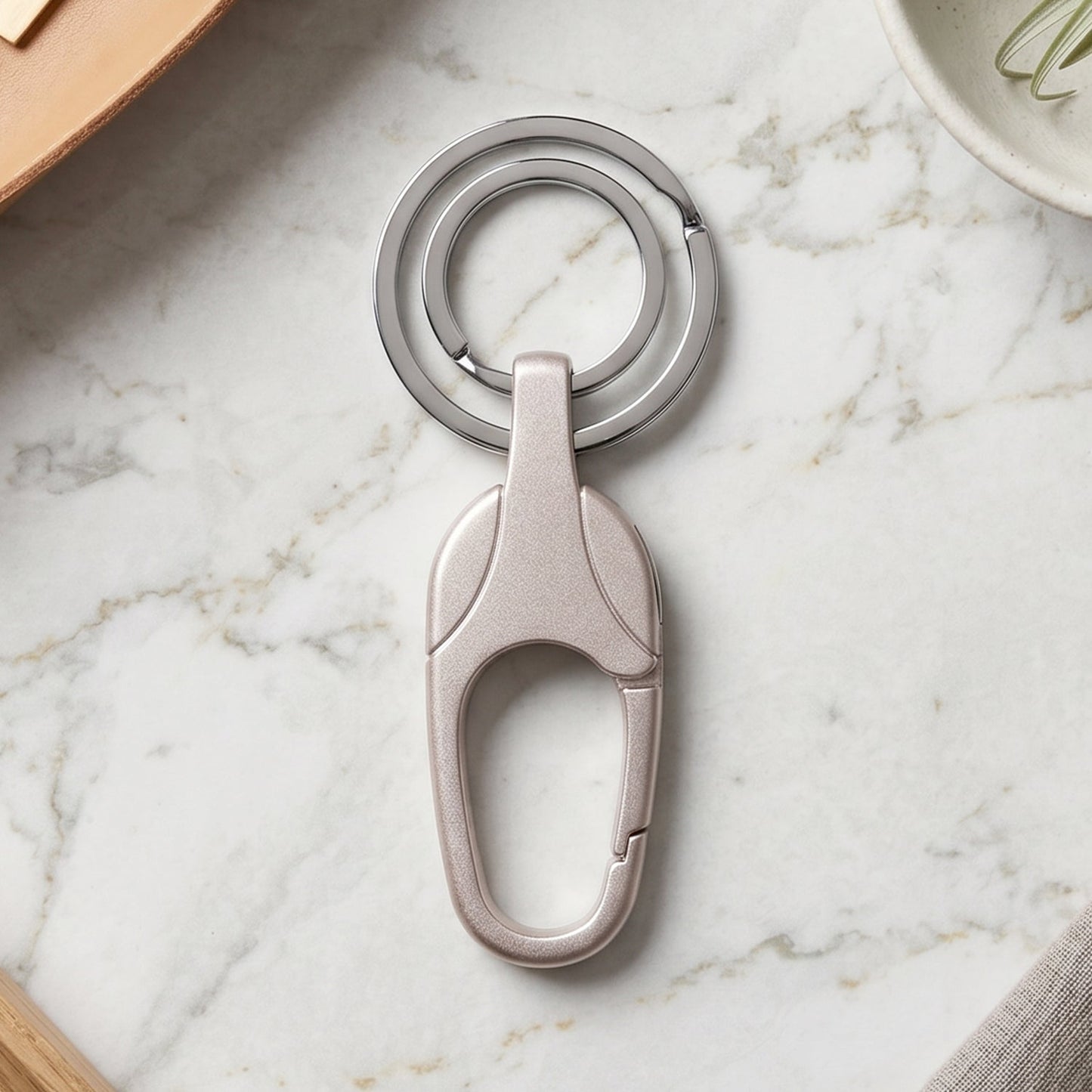 Durable Metal Keychain with Secure Clip (1 Pc)