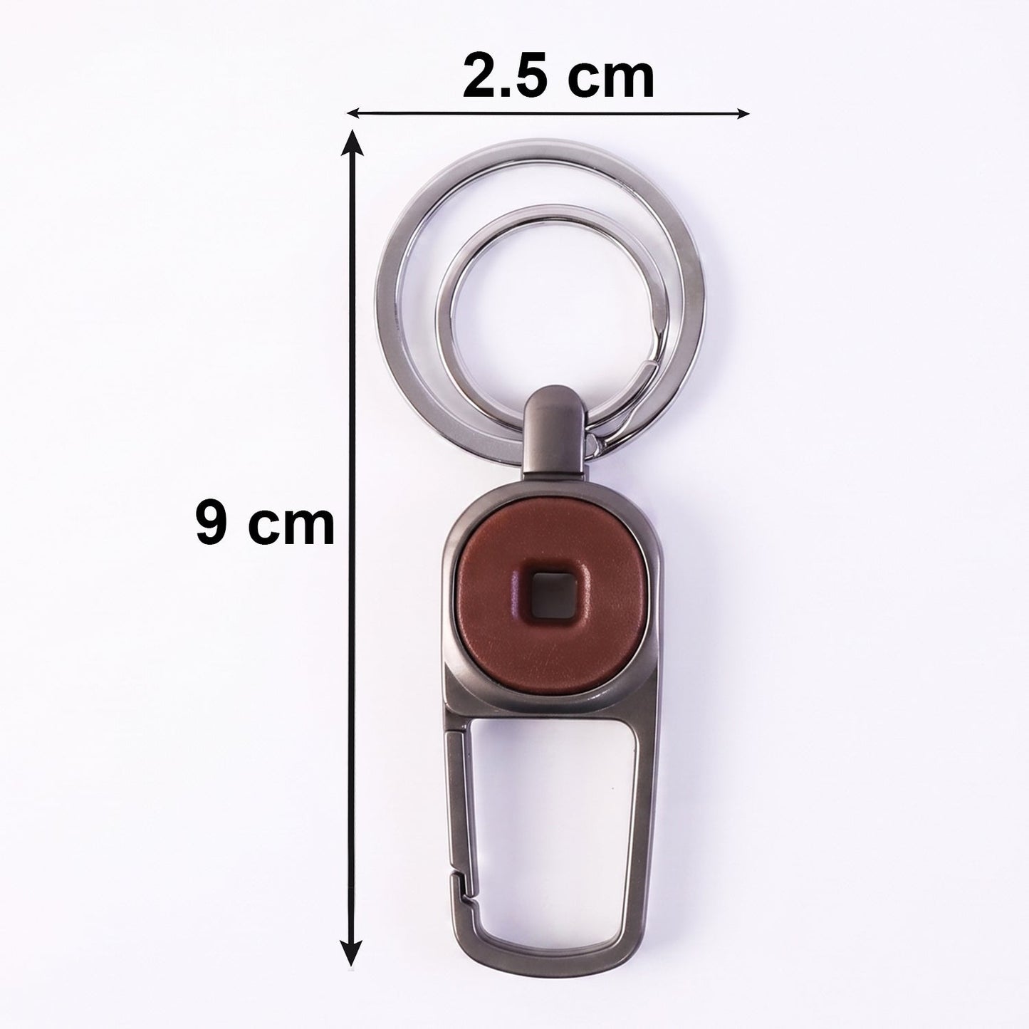 Premium Metal Key Holder with Secure and Stylish Keychain (1 Pc)