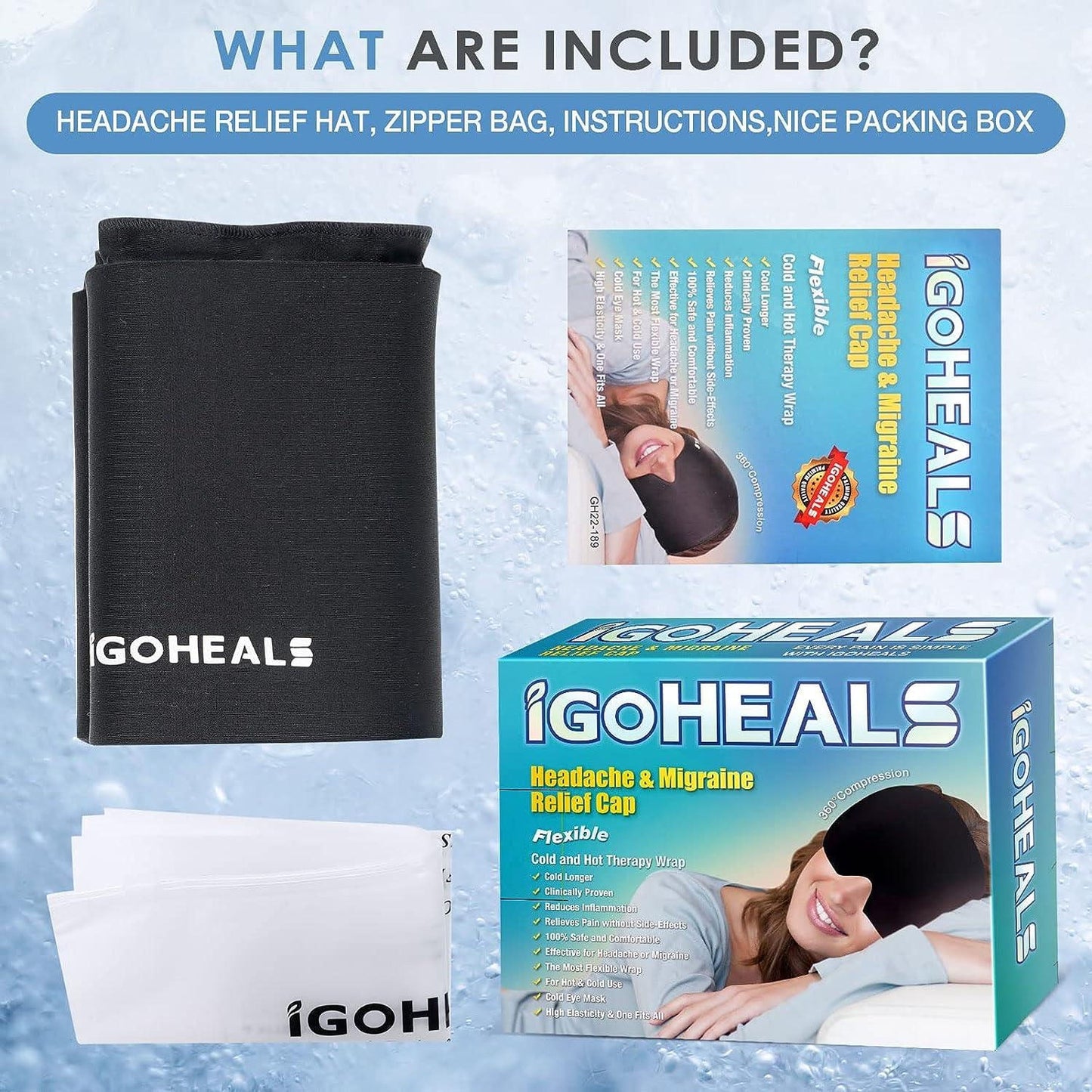 Warm compress head therapy cap