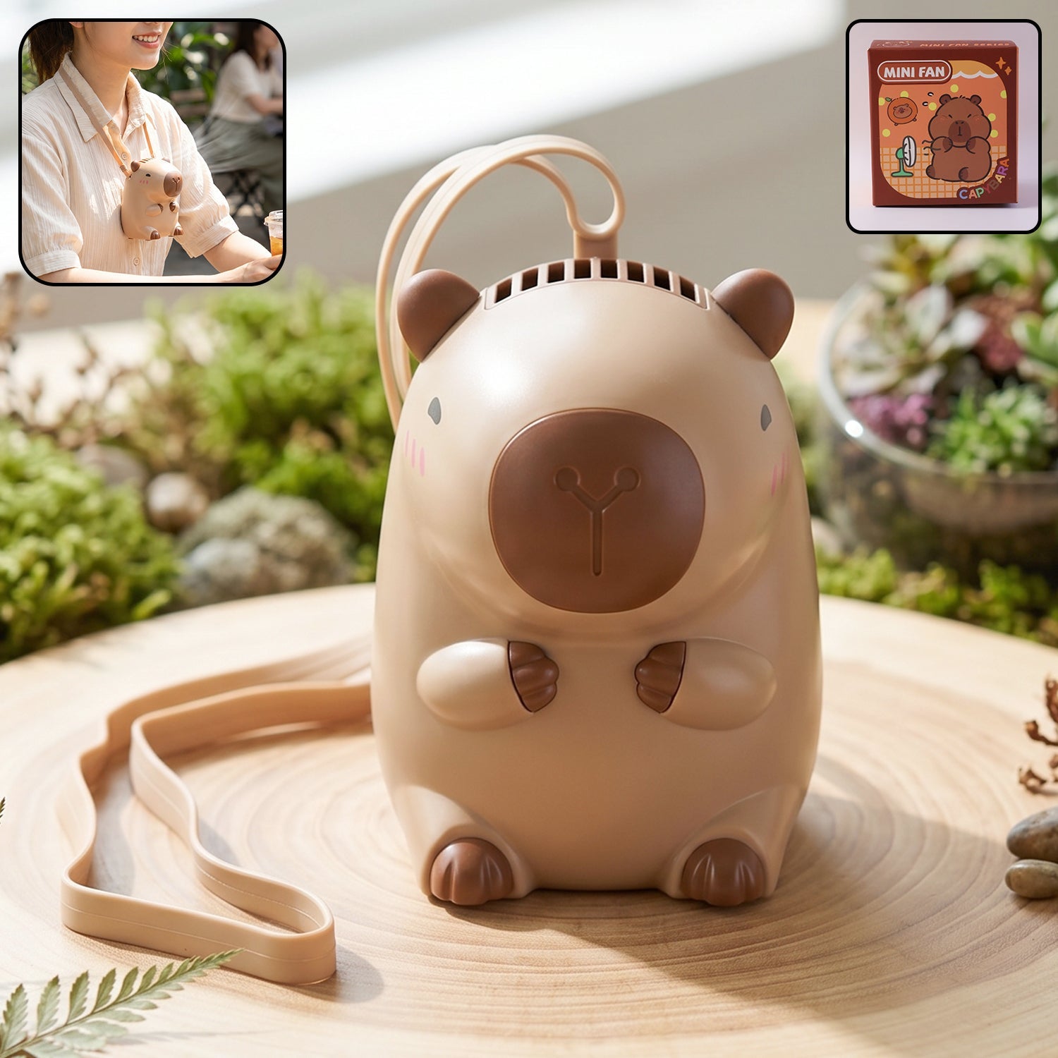 portable cute bear mini fan