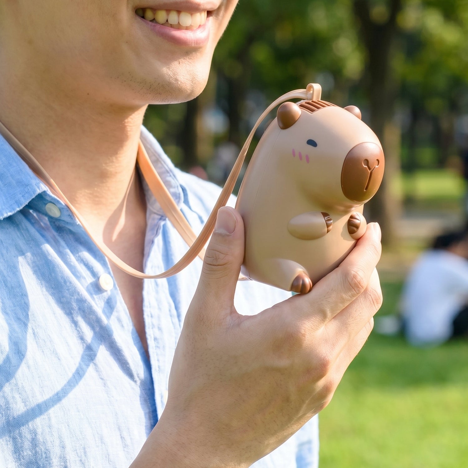 handheld mini fan with strap