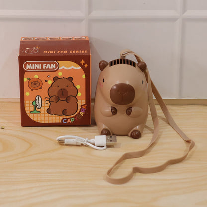 cartoon mini fan with strap