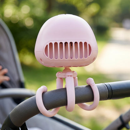 Handheld Mini Fan with LED Star Projector Flexible Tripod Stand (1 Pc)