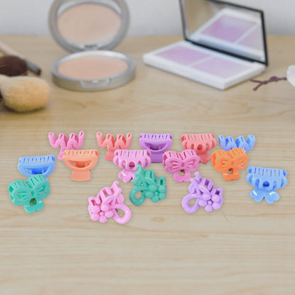 Plastic Small Hair Clips Girls Kids Hair Accessories (3 Pcs Set / Mix Color & Design)