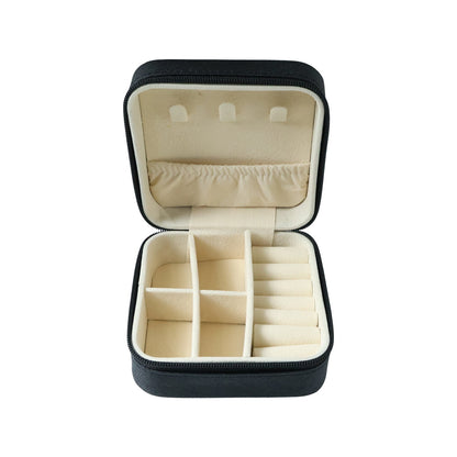 Mini PU leather jewellery box top view India