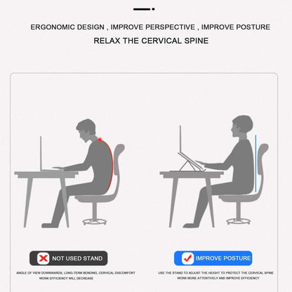 Adjustable Foldable Aluminium Laptop Stand (1 Set)