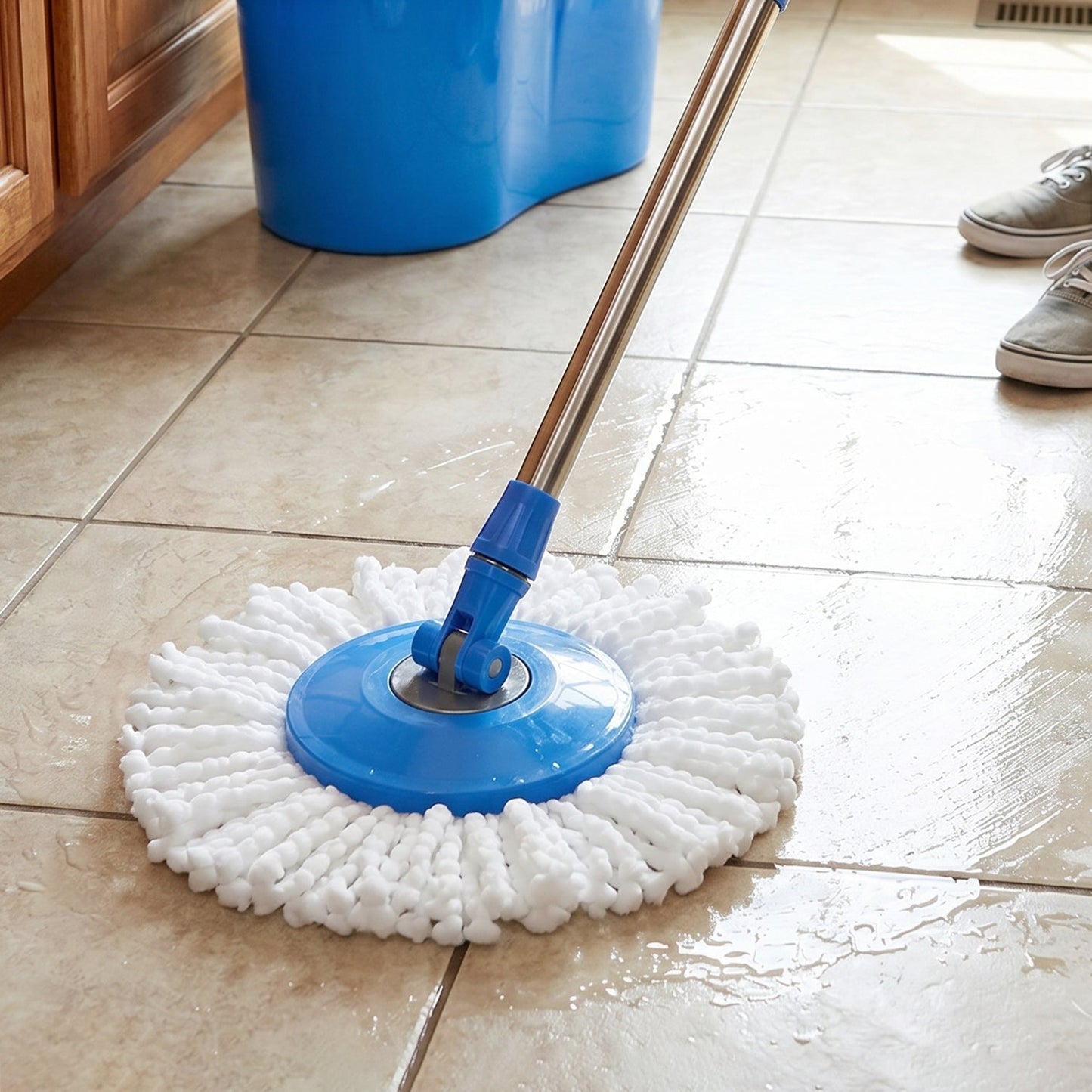 360 Rotating Turbo Spin Mop with Bucket And PLastic jali Set (1 Set)