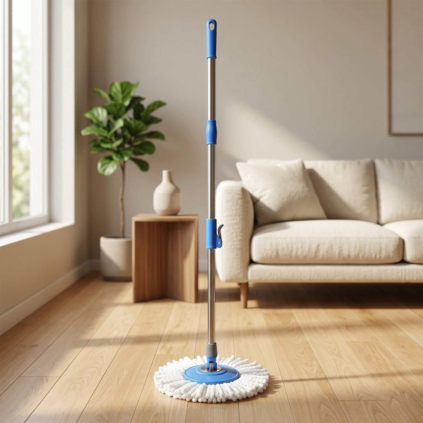 microfiber floor cleaning spin mop system