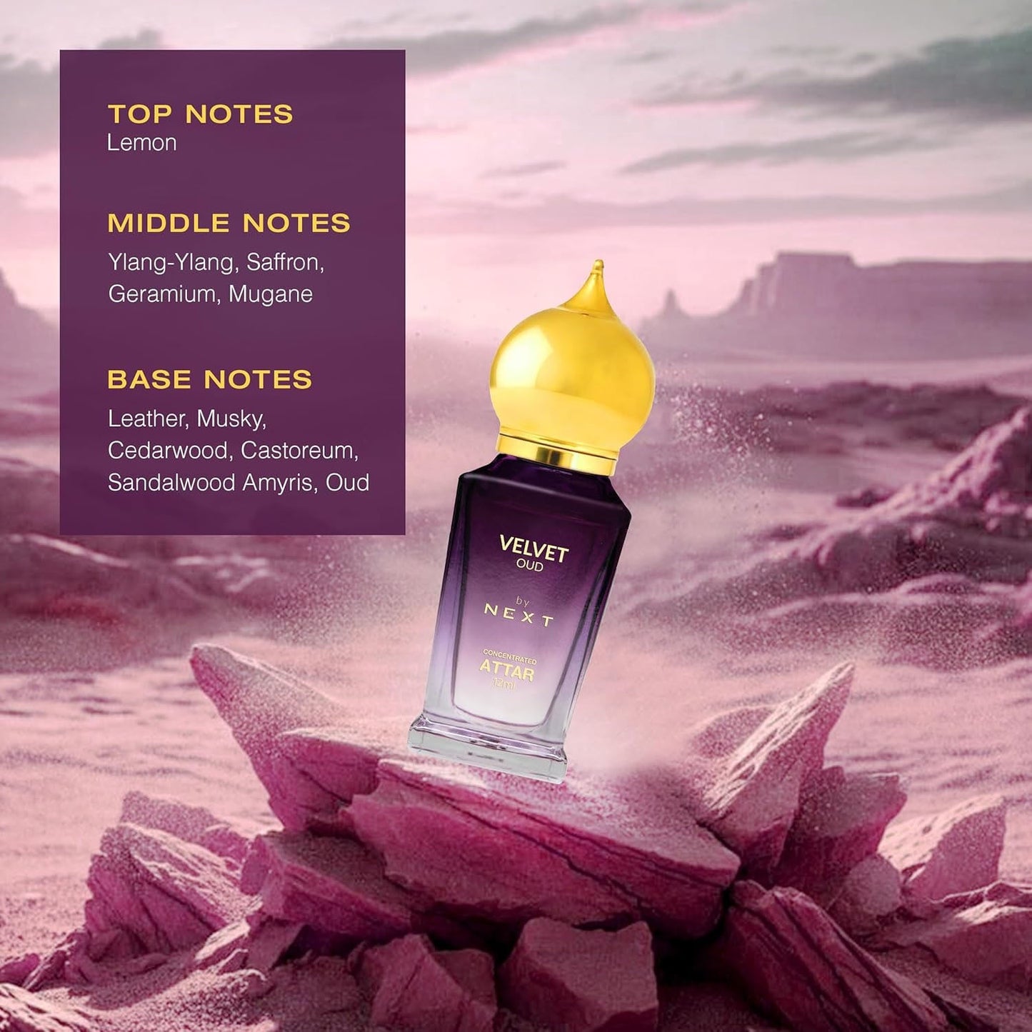 elegant Velvet Oud attar fragrance packaging