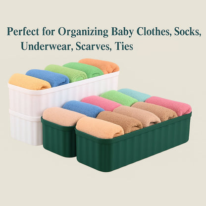 5 Compartments Socks / Handkerchief / Underwear Storage Boxes, Socks tray (pack of 4)