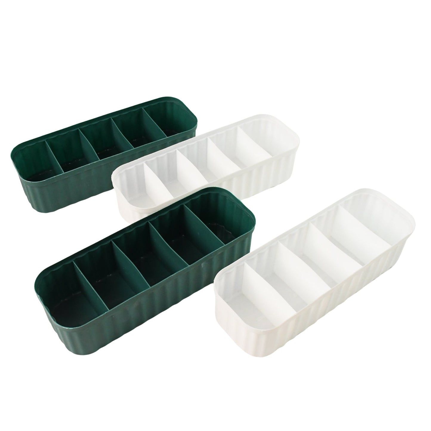 5 Compartments Socks / Handkerchief / Underwear Storage Boxes, Socks tray (pack of 4)