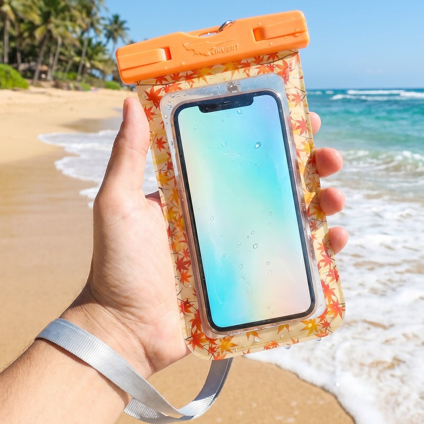 Maple leaf waterproof case angle shot