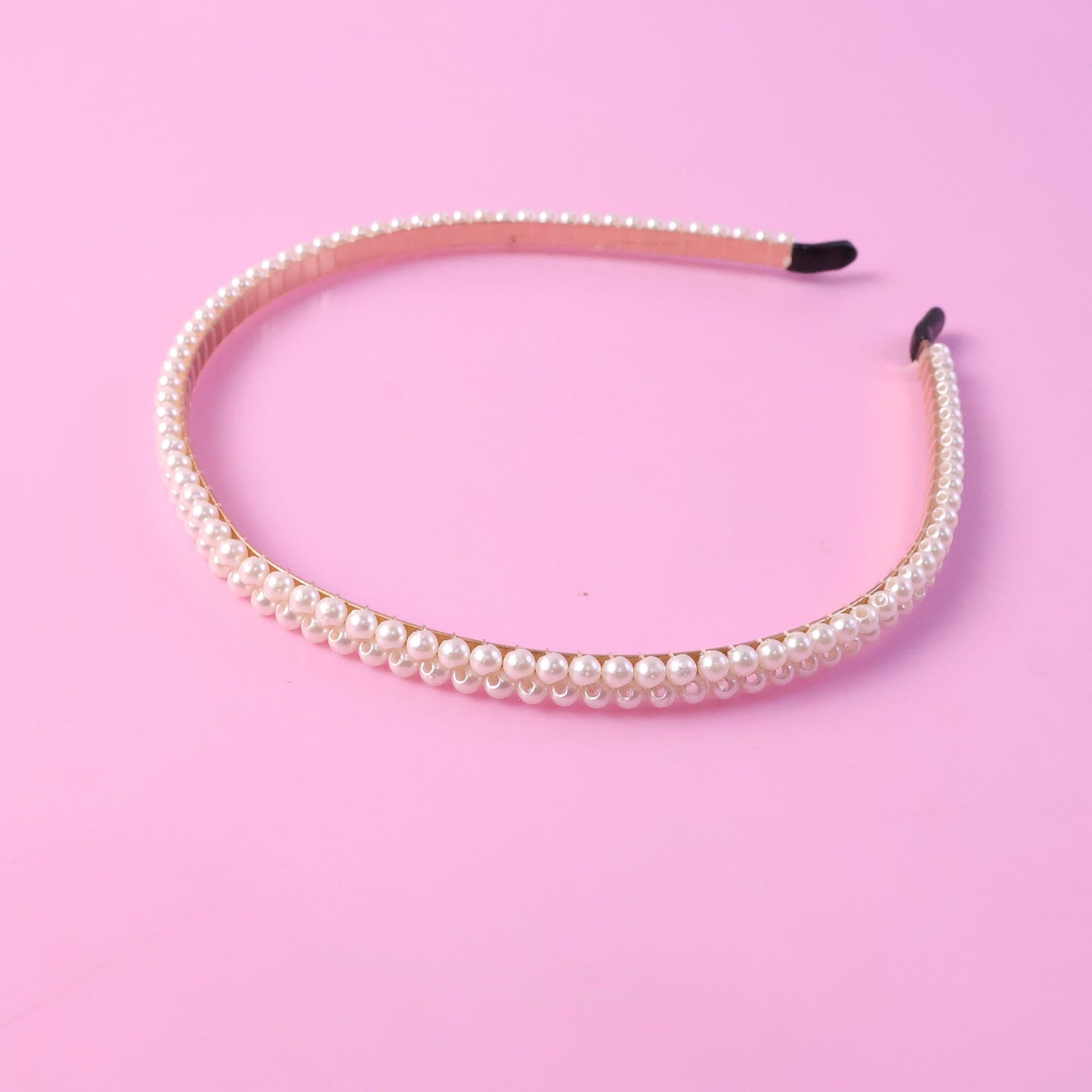 Premium Pearl Embellished Slim Hairband (1 Pc)
