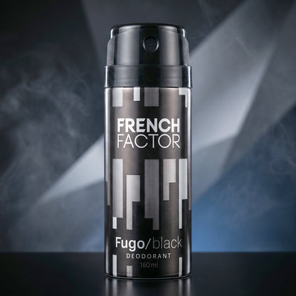 French Factor Fugo Black Deodorant Body Spray (1 Pc, 150 ML)