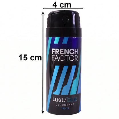 French Factor Lust Blue Deodorant Body Spray (1 Pc, 150 ML)