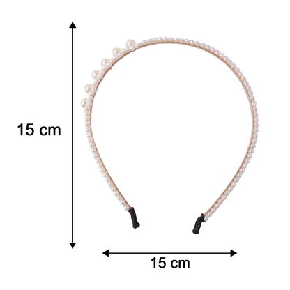 Pearl Beaded Designer Hairband for Women Stylish Headband (1 Pc)