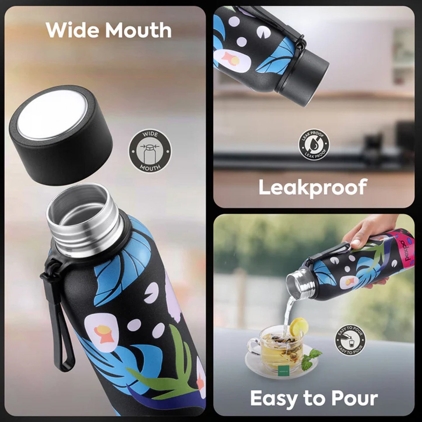 stylish printed steel bottle