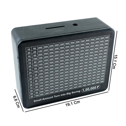 Reusable Money Saving Piggy Bank with Black Gel Pen (15 × 19 cm, 1 Pc)