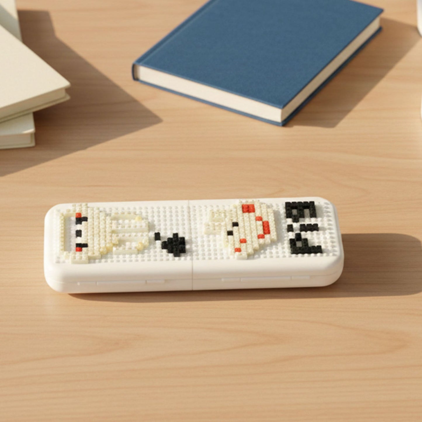 Decorative Pixel Art Style Desk Pen Holder (1 Pc)