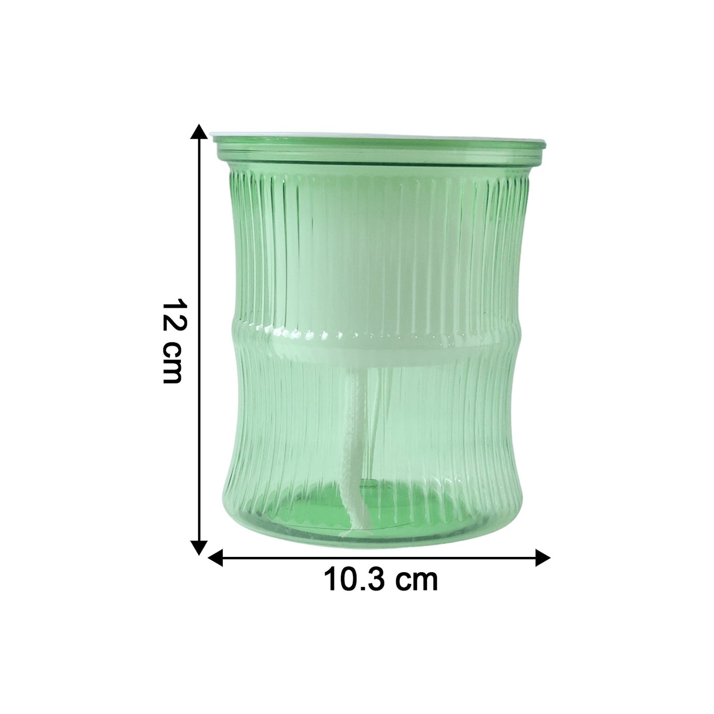 Self-Watering Bamboo Style Plastic Flower Pot with Cotton Wick (1 Pc)