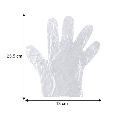 Disposable Medium Plastic Gloves (100 Pc)