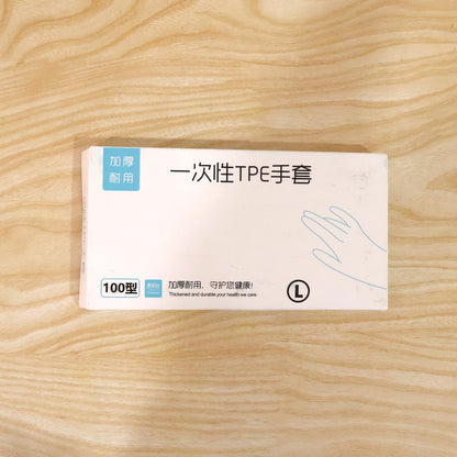 Disposable Clear Plastic Gloves (100 Pc, Large)