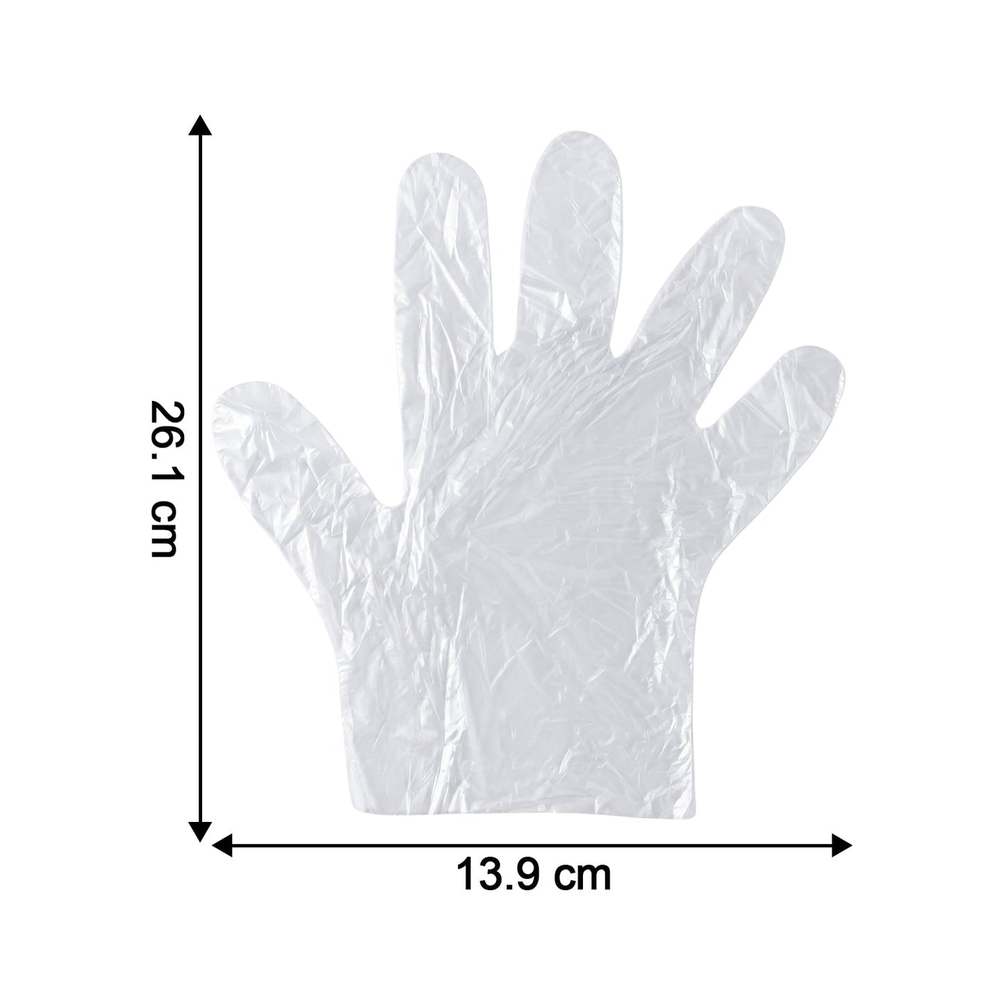 Disposable Plastic Gloves (100 Pc, Large)