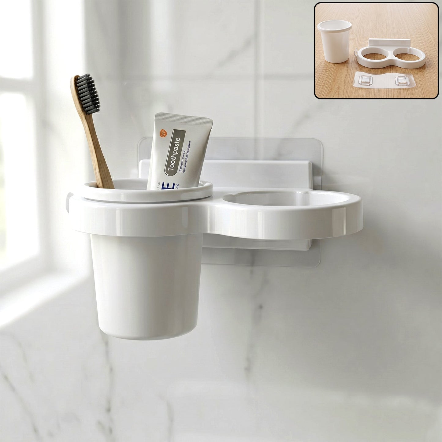 wall mounted toothbrush holder set bathroom organizer storage