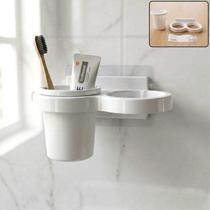 wall mounted toothbrush holder set bathroom organizer storage