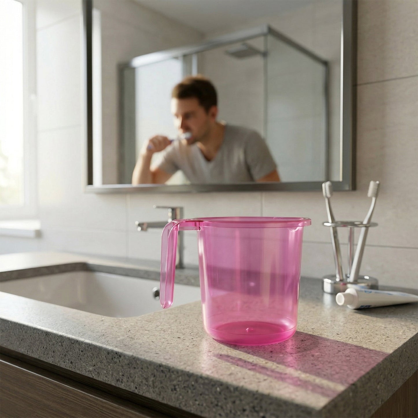 Bathroom Essentials: Stylish Mug for Organization (Muga, Mix Color)