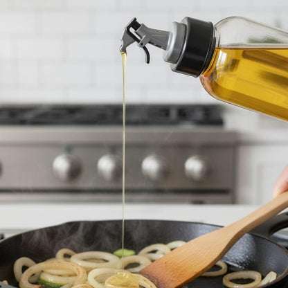 transparent oil dispenser with lid